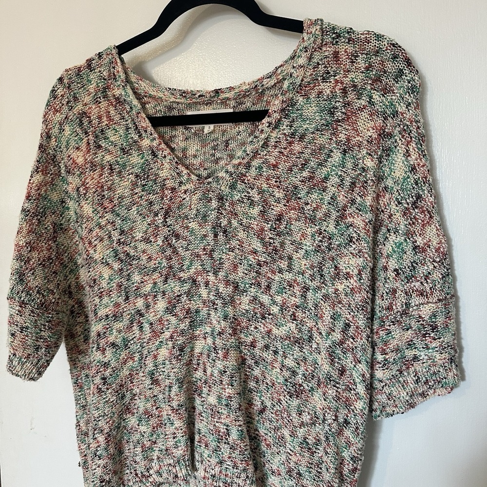 Lou & Grey for Loft Sweater S Multicolor Oversized Rainbow‎ Confetti Knit